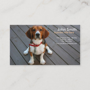 Tarjeta de visita del diseño del perro del beagle