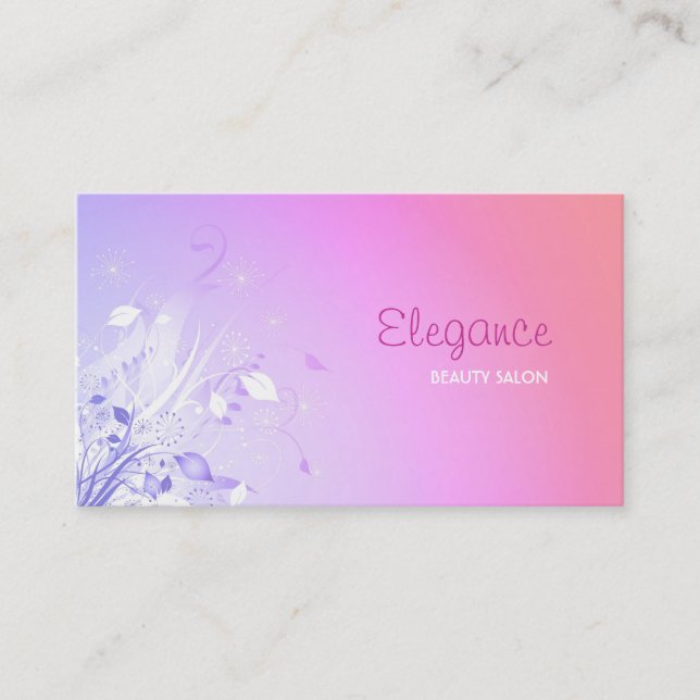 Tarjeta de visita del diseño floral (Anverso)