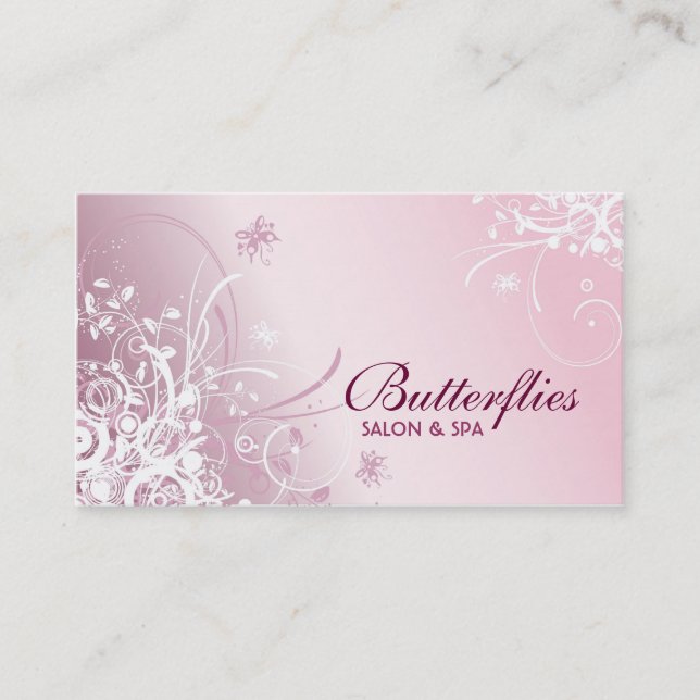 Tarjeta de visita del diseño floral (Anverso)