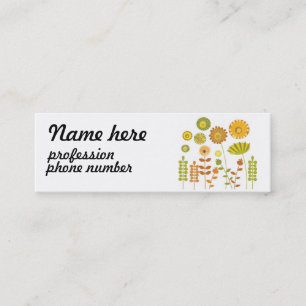 Tarjeta de visita del diseño floral del vintage