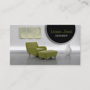Tarjeta de visita del diseño interior