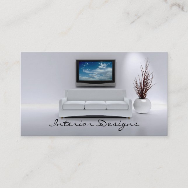 Tarjeta de visita del diseño interior (Anverso)