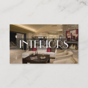 Tarjeta de visita del diseño interior