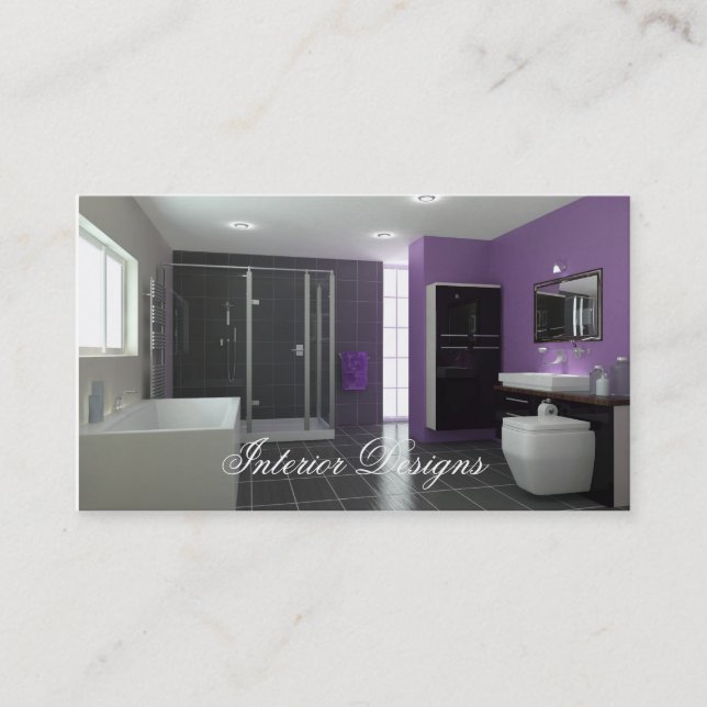 Tarjeta de visita del diseño interior (Anverso)