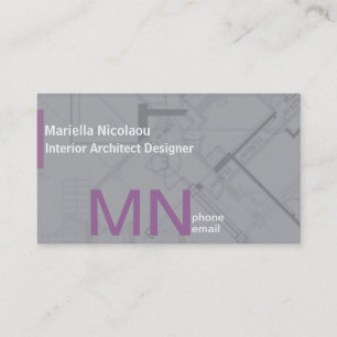 Tarjeta de visita del diseño interior