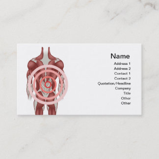 Tarjeta de visita del dolor de espalda