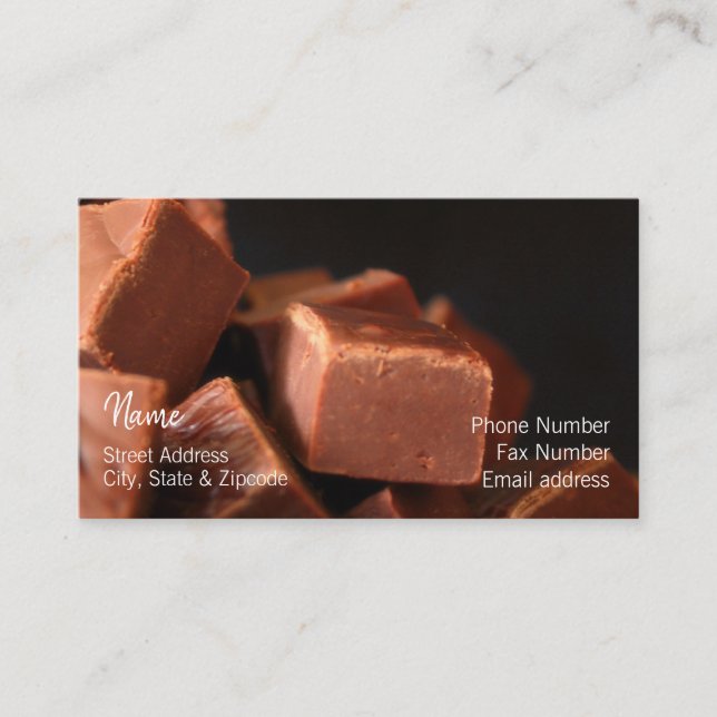 Tarjeta de visita del dulce de azúcar (Anverso)