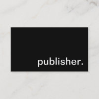 Tarjeta de visita del editor
