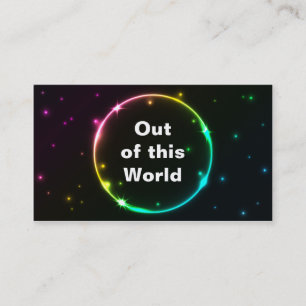 Tarjeta de visita del efecto luminoso del círculo