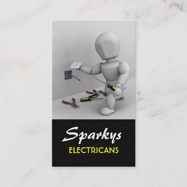 Tarjeta de visita del electricista (Anverso)