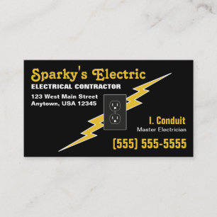 Tarjeta de visita del electricista