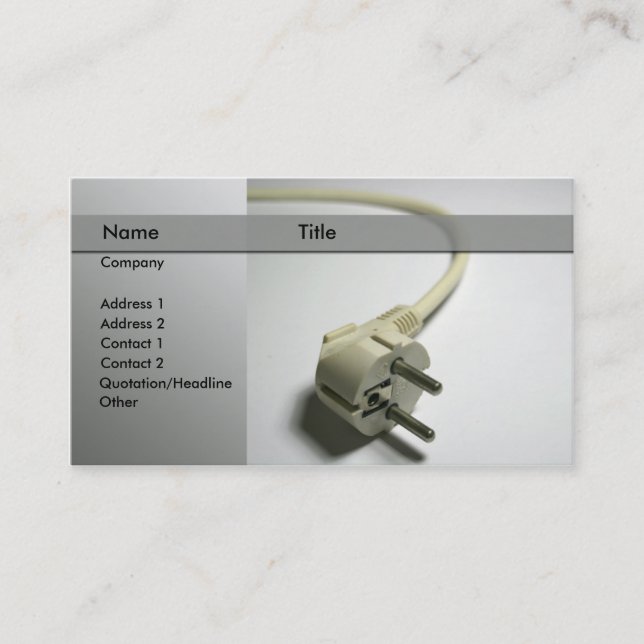 tarjeta de visita del electricista (Anverso)