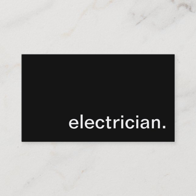 Tarjeta de visita del electricista (Anverso)