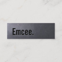 Tarjeta de visita del Emcee del negro de carbón