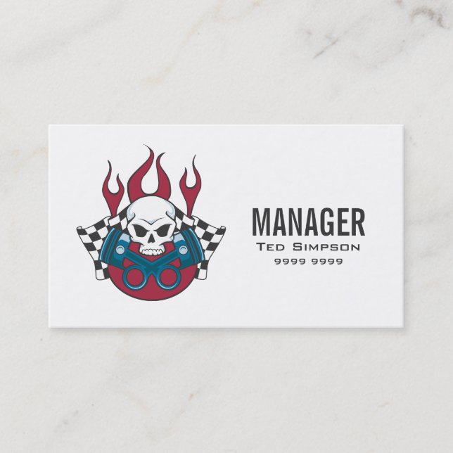 Tarjeta de visita del encargado de equipo de (Anverso)