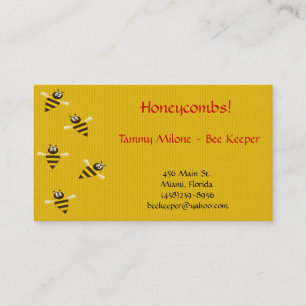 Tarjeta de visita del encargado de la abeja
