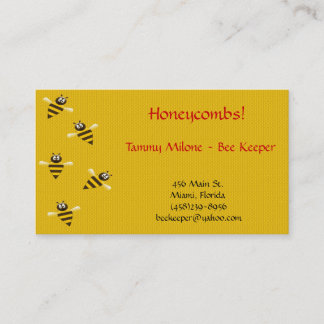 Tarjeta de visita del encargado de la abeja
