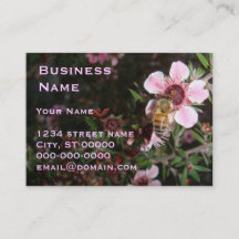 Tarjeta de visita del encargado de la abeja