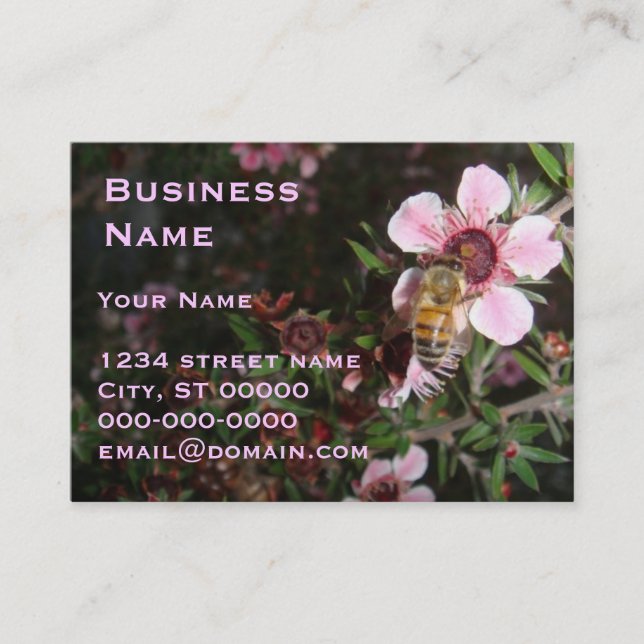 Tarjeta de visita del encargado de la abeja (Anverso)