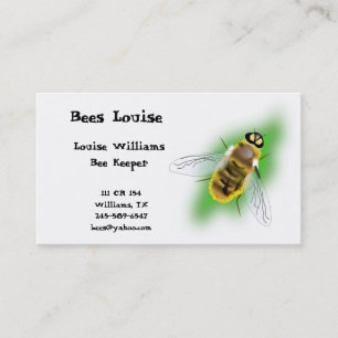 Tarjeta de visita del encargado de la abeja