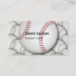 Tarjeta de visita del entrenador de béisbol