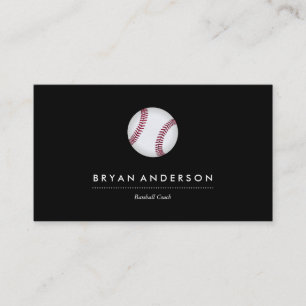 Tarjeta de visita del entrenador de béisbol