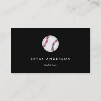 Tarjeta de visita del entrenador de béisbol