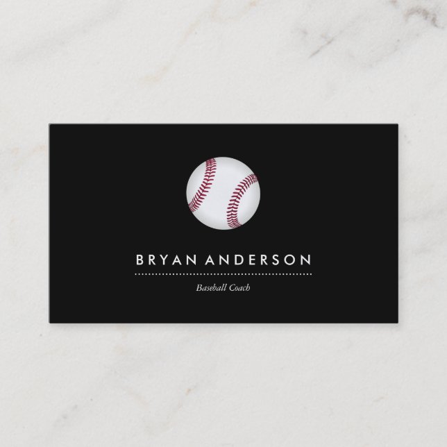Tarjeta de visita del entrenador de béisbol (Anverso)