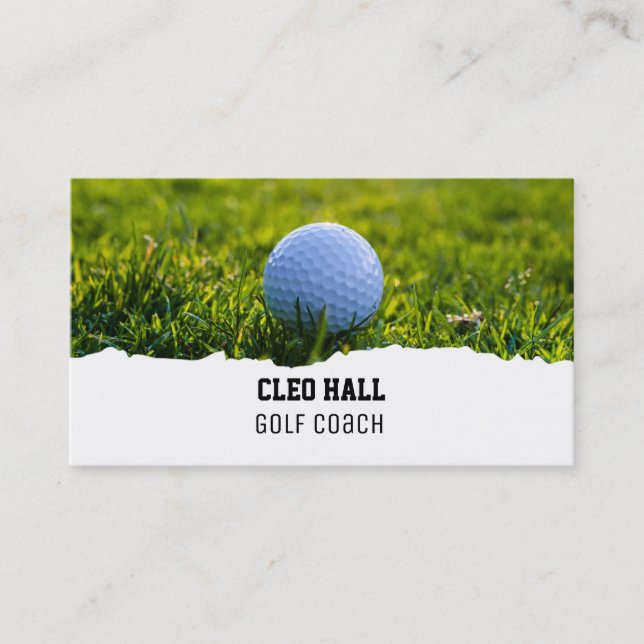 Tarjeta de visita del entrenador de golf (Anverso)