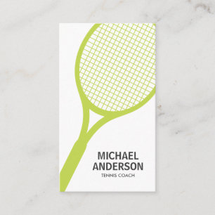 Tarjeta de visita del entrenador de tenis