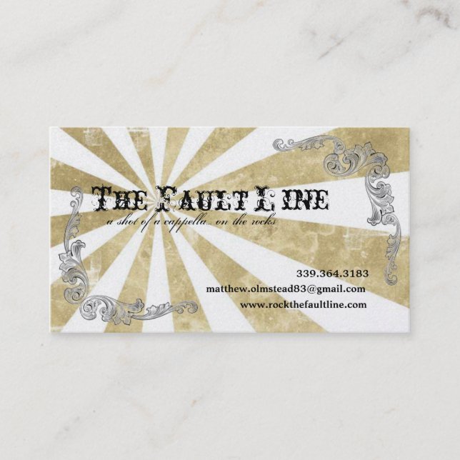 Tarjeta de visita del entretenimiento de Starbust (Anverso)