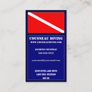 Tarjeta de visita del equipo de submarinismo 3