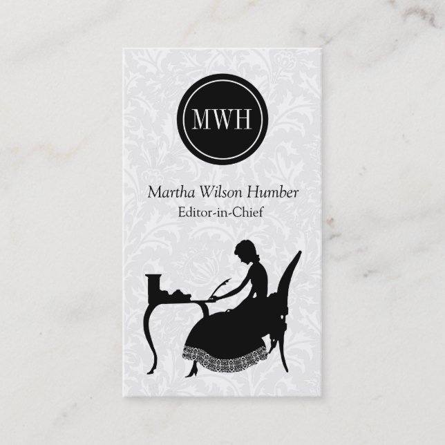 Tarjeta de visita del escritor (Anverso)