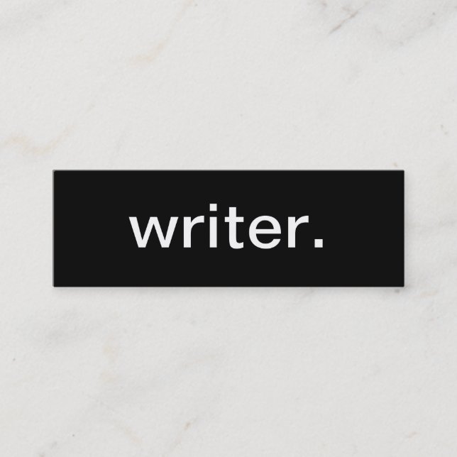 Tarjeta de visita del escritor (Anverso)