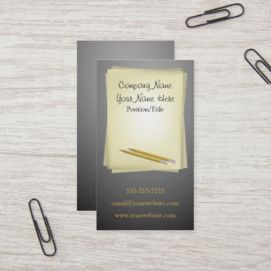 Tarjeta de visita del escritor