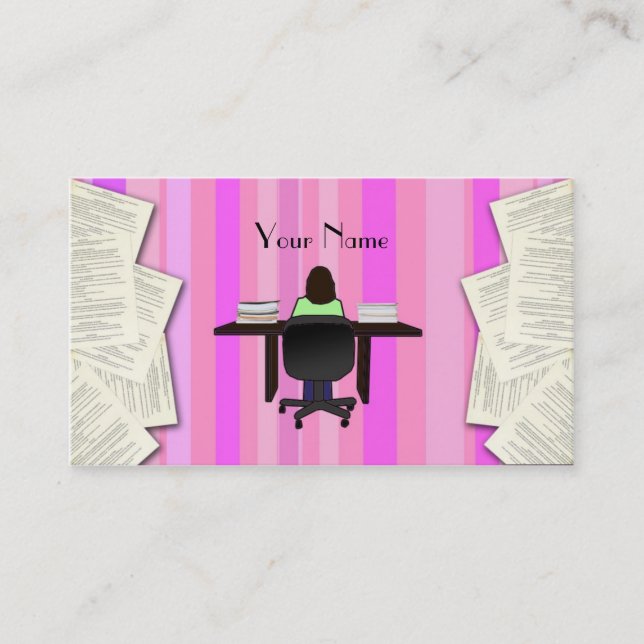 Tarjeta de visita del escritor de Techical (Anverso)