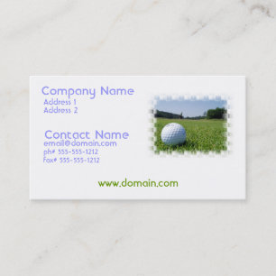 Tarjeta de visita del espacio abierto del golf