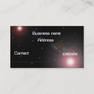Tarjeta de visita del espacio exterior