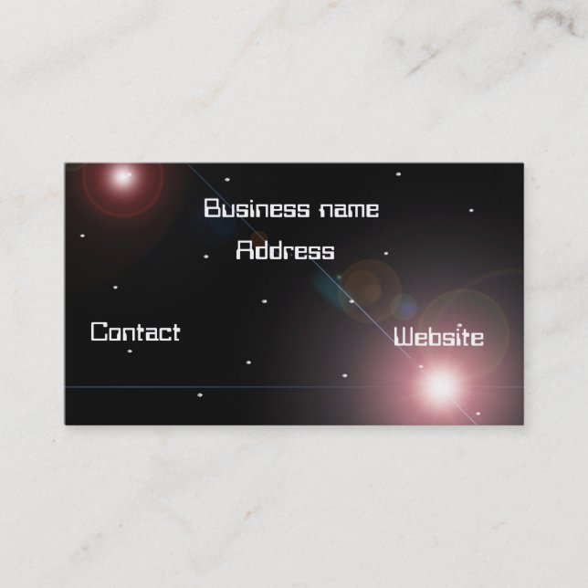 Tarjeta de visita del espacio exterior (Anverso)