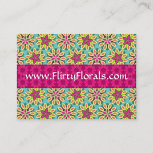 Tarjeta de visita del estampado de flores