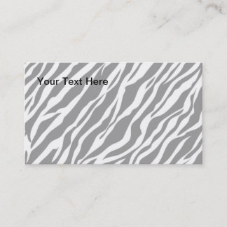 Tarjeta de visita del estampado de zebra