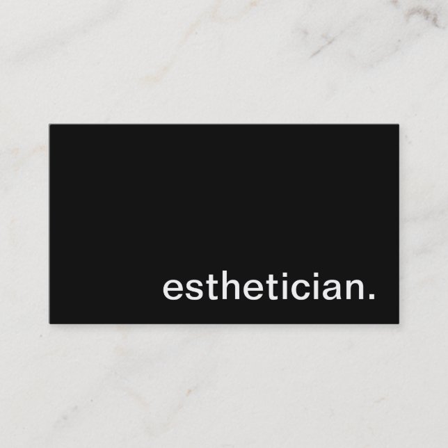 Tarjeta de visita del Esthetician (Anverso)