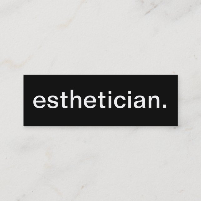 Tarjeta de visita del Esthetician (Anverso)