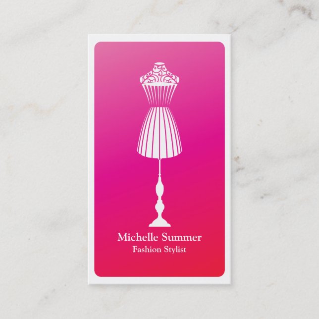 Tarjeta de visita del estilista de la moda (Anverso)
