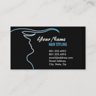 Tarjeta de visita del estilista del esquema de la