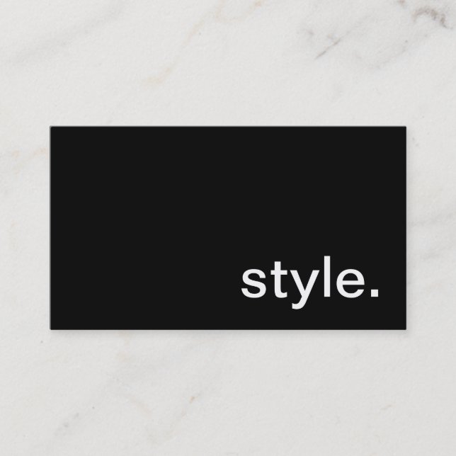 Tarjeta de visita del estilo (Anverso)