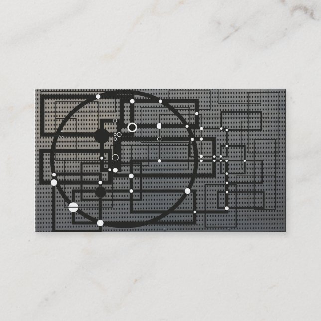 Tarjeta de visita del estilo de la ingeniería (Anverso)