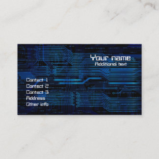 Tarjeta de visita del estilo de la tecnología