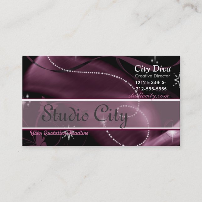 Tarjeta de visita del estudio (Anverso)