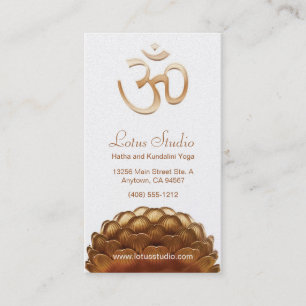 Tarjeta de visita del estudio de la yoga